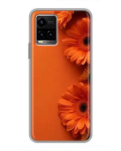 Чехол для Vivo Y33s с картинкой «Оранжевые герберы»