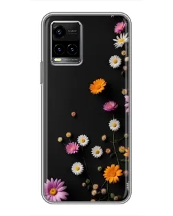 Чехол для Vivo Y33s с картинкой «Цветочная композиция»