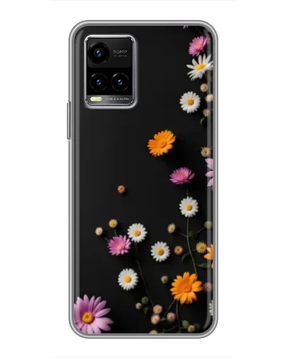 Чехол для Vivo Y33s с картинкой «Цветочная композиция»
