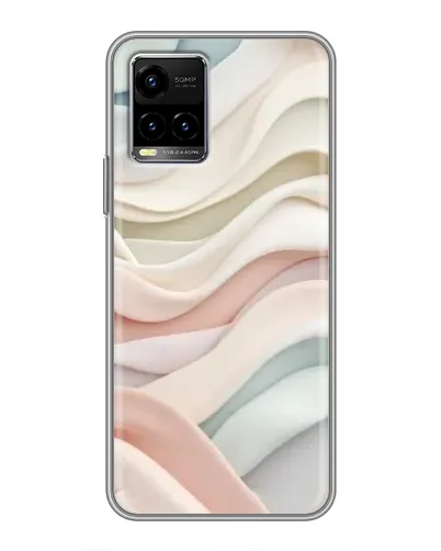 Чехол для Vivo Y33s с картинкой «Пастельные нежные волны»