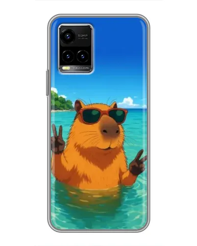 Чехол для Vivo Y33s с картинкой «Морская капибара» Чехол для Vivo Y33s с картинкой «Морская капибара»