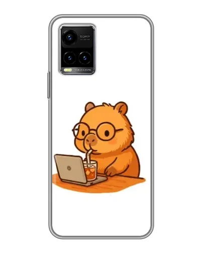 Чехол для Vivo Y33s с картинкой «Капибара с ноутбуком» Чехол для Vivo Y33s с картинкой «Капибара с ноутбуком»