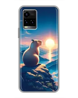 Чехол для Vivo Y33s с картинкой «Закат солнца с капибарой» Чехол для Vivo Y33s с картинкой «Закат солнца с капибарой»