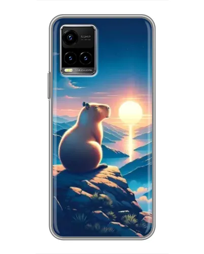Чехол для Vivo Y33s с картинкой «Закат солнца с капибарой» Чехол для Vivo Y33s с картинкой «Закат солнца с капибарой»