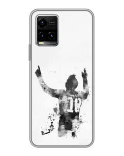 Чохол для Vivo Y33s з картинкою «Чорно-білий силует Мессі» Чохол для Vivo Y33s з картинкою «Чорно-білий силует Мессі»