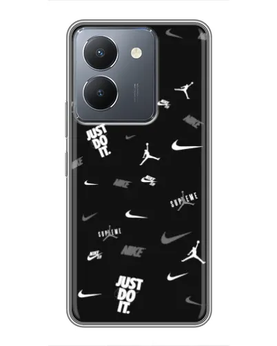 Чехол для Vivo Y36 с картинкой «Nike Black Pattern» Чехол для Vivo Y36 с картинкой «Nike Black Pattern»