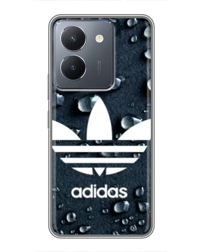 Чехол для Vivo Y36 с картинкой «Adidas Trefoil Blue»