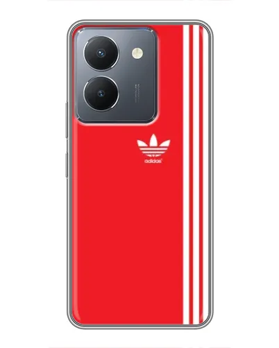 Чехол для Vivo Y36 с картинкой «Красный минимализм Adidas»
