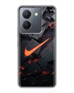 Чохол для Vivo Y36 з картинкою «Nike — ефект розломів»
