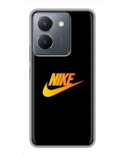 Чохол для Vivo Y36 з картинкою «Золотий логотип Nike»