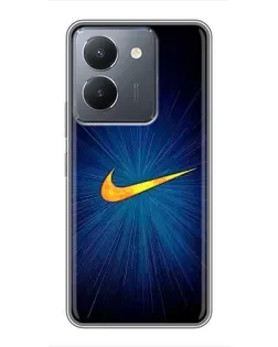 Чохол для Vivo Y36 з картинкою «Синій пульс Nike» Чохол для Vivo Y36 з картинкою «Синій пульс Nike»