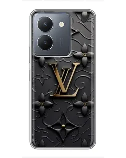 Чехол для Vivo Y36 с картинкой «Кожаная текстура LV»