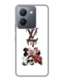 Чехол для Vivo Y36 с картинкой «LV и Микки Маус»