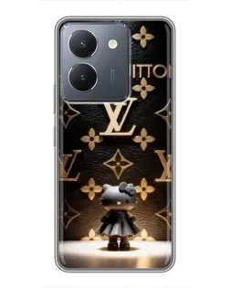 Чехол для Vivo Y36 с картинкой «Монограмма с фигурой»
