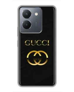 Чохол для Vivo Y36 з картинкою «Золотий логотип Gucci»