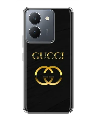 Чохол для Vivo Y36 з картинкою «Золотий логотип Gucci»