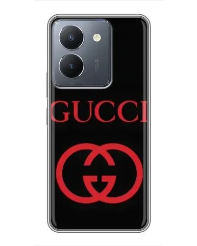 Чохол для Vivo Y36 з картинкою «Gucci — червоний логотип»