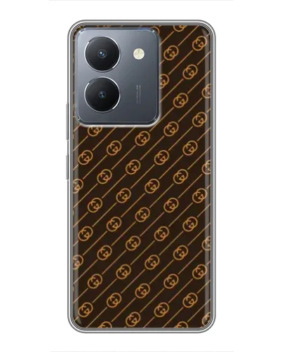 Чохол для Vivo Y36 з картинкою «Gucci — золоті діагоналі»