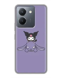 Чохол для Vivo Y36 з картинкою «Kuromi на ліловому фоні»