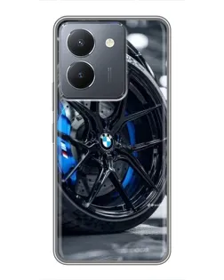 Чехол для Vivo Y36 с картинкой «Колесо BMW вблизи»