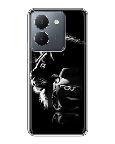 Чехол для Vivo Y36 с картинкой «BMW и лев» Чехол для Vivo Y36 с картинкой «BMW и лев»