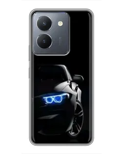 Чехол для Vivo Y36 с картинкой «BMW — ночной взгляд»