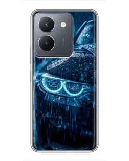 Чехол для Vivo Y36 с картинкой «BMW под дождем»