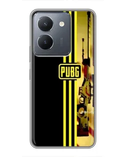 Чехол для Vivo Y36 с картинкой «PUBG — камуфляжный шлем»