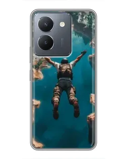 Чехол для Vivo Y36 с картинкой «PUBG — свободное падение»