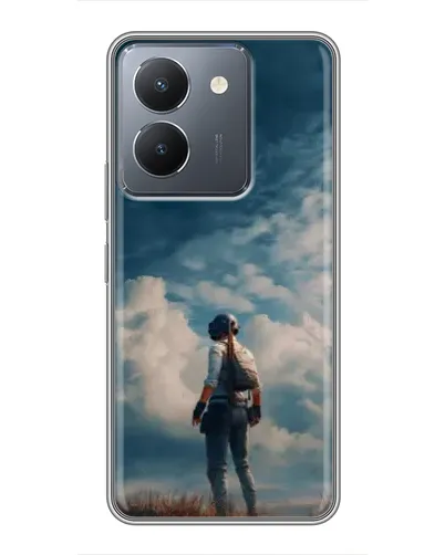 Чехол для Vivo Y36 с картинкой «Герой PUBG на скале»