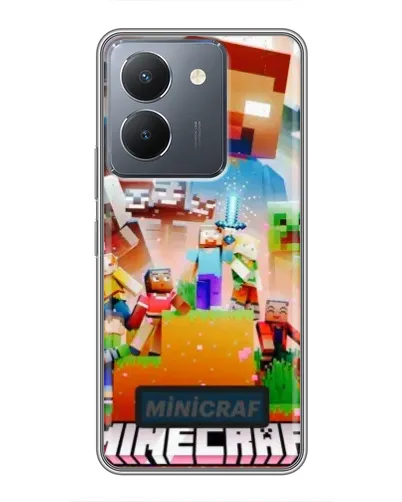 Чехол для Vivo Y36 с картинкой «Minecraft герои игры»