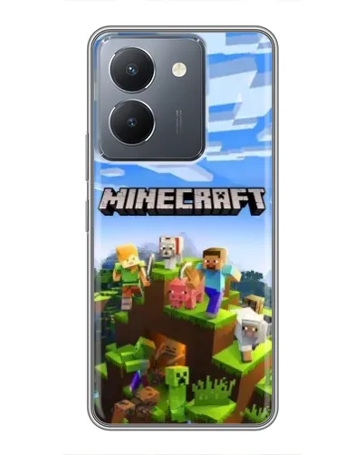 Чехол для Vivo Y36 с картинкой «Minecraft классический мир»