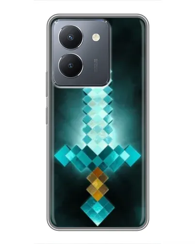 Чехол для Vivo Y36 с картинкой «Алмазный меч неон»