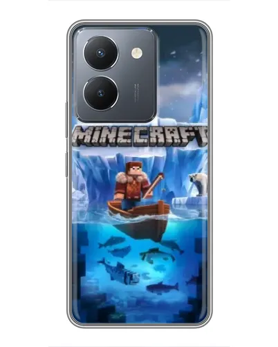 Чехол для Vivo Y36 с картинкой «Minecraft ледяной мир»