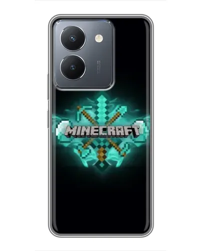 Чехол для Vivo Y36 с картинкой «Minecraft Diamond лого»