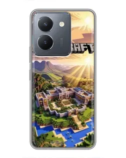 Чехол для Vivo Y36 с картинкой «Minecraft панорама»