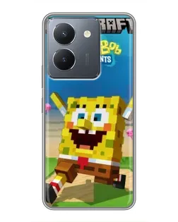 Чохол для Vivo Y36 з картинкою «Губка Боб Minecraft»