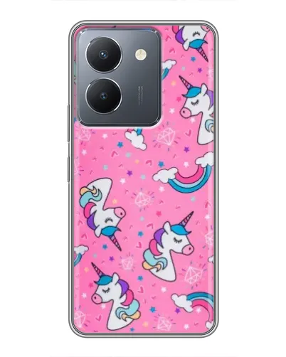 Чехол для Vivo Y36 с картинкой «Unicorn паттерн розовый» Чехол для Vivo Y36 с картинкой «Unicorn паттерн розовый»