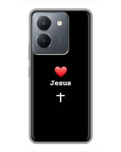 Чехол для Vivo Y36 с картинкой «Сердце - Jesus» Чехол для Vivo Y36 с картинкой «Сердце - Jesus»