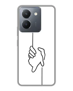 Чехол для Vivo Y36 с картинкой «Рука держит»