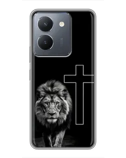 Чехол для Vivo Y36 с картинкой «Лев и Крест»