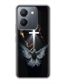 Чехол для Vivo Y36 с картинкой «Голубь и Свет»