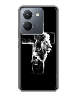 Чохол для Vivo Y36 з картинкою «Сяючий хрест Jesus»