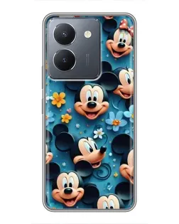 Чехол для Vivo Y36 с картинкой «Паттерн Микки и Минни»