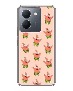 Чехол для Vivo Y36 с картинкой «Патрик Стар паттерн»