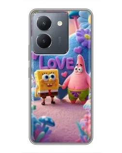 Чехол для Vivo Y36 с картинкой «Губка Боб Патрик»