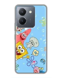 Чехол для Vivo Y36 с картинкой «Веселые пузырьки»