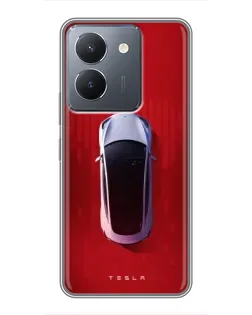 Чехол для Vivo Y36 с картинкой «Tesla Top View»