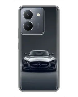 Чехол для Vivo Y36 с картинкой «Mercedes на черном»