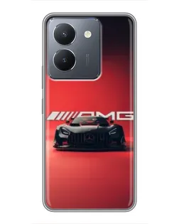 Чехол для Vivo Y36 с картинкой «Mercedes AMG — красная линия»